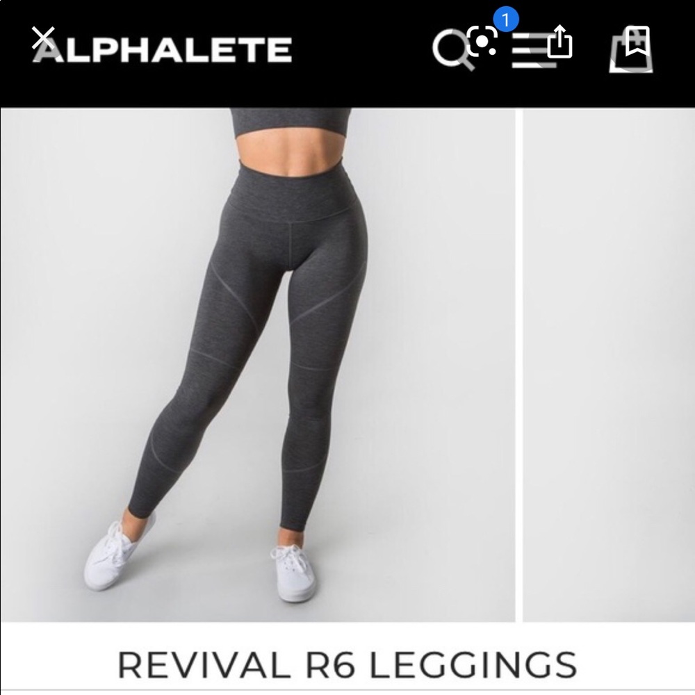 Alphalete R6 Revival Leggings - Charcoal Grey